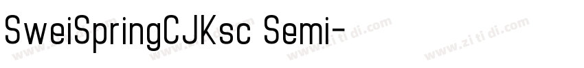 SweiSpringCJKsc Semi字体转换